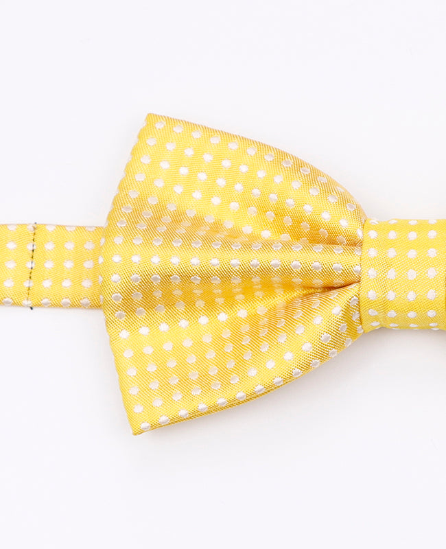 Vlinderdas Geel nr.1 Met Stippen Heren in Polyester | Louis - Unipap's