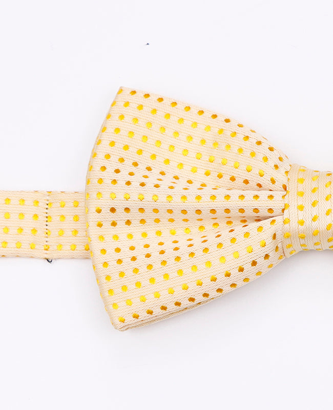 Vlinderdas Geel nr.2 Met Stippen Heren in Polyester | Louis - Unipap's