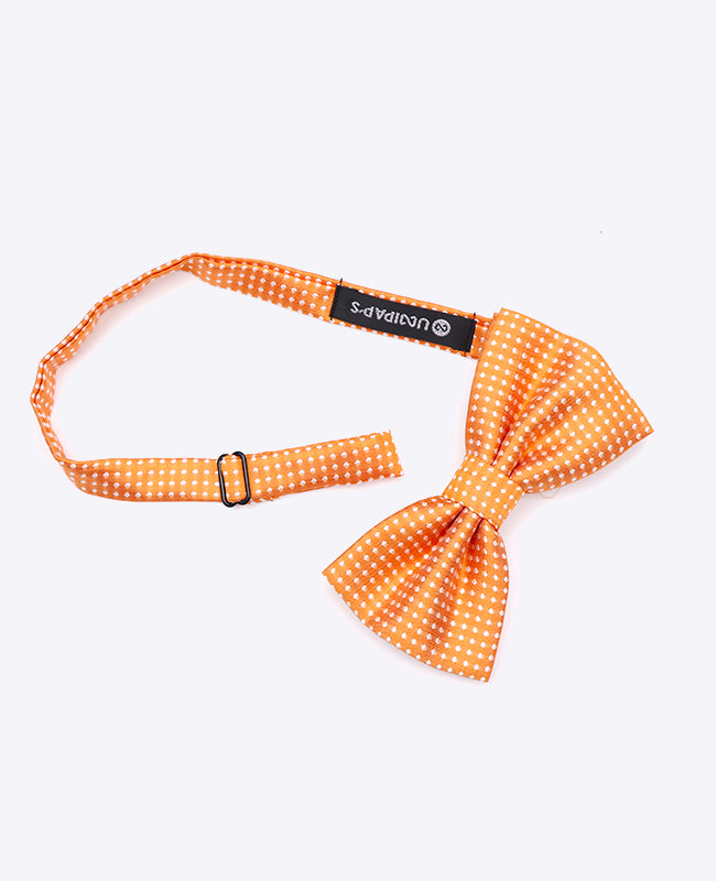 Vlinderdas Oranje Met Stippen Heren in Polyester | Louis - Unipap's