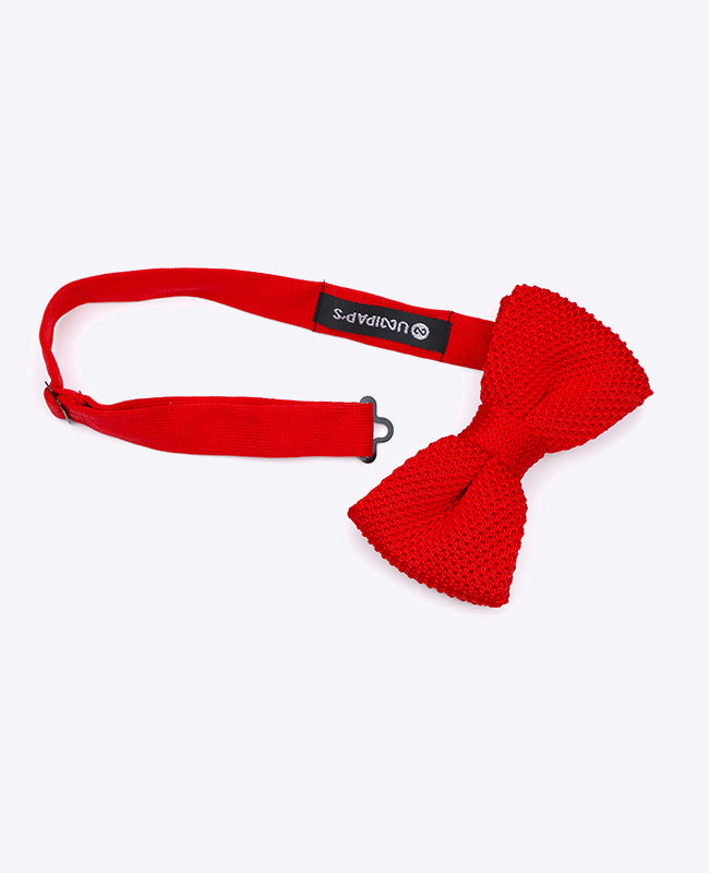 Vlinderdas Rood nr.2 Heren in Tricot "Léon"