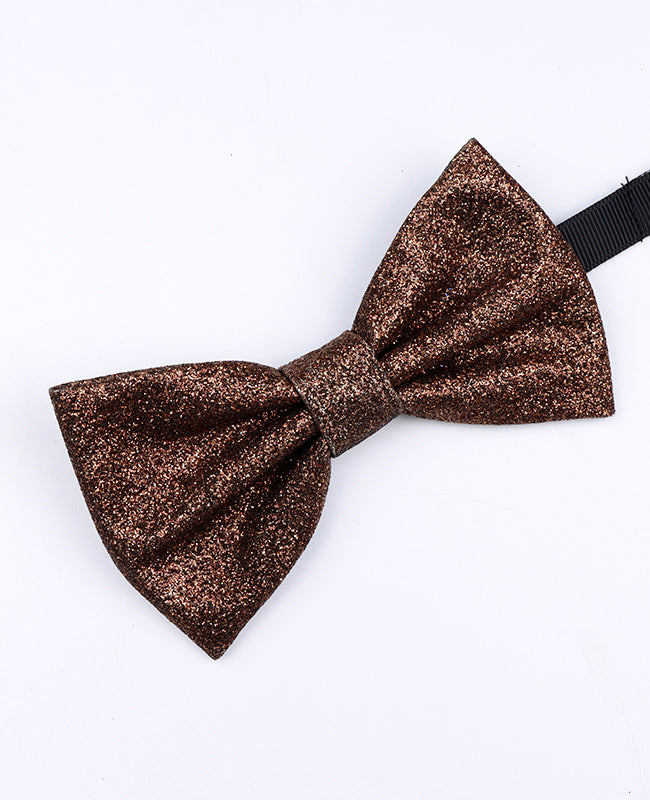 Vlinderdas met Bruine Pailletten Heren in Polyester "Olive"