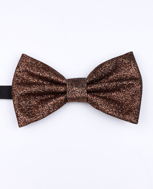 Vlinderdas met Bruine Pailletten Heren in Polyester "Olive"