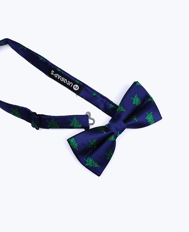 Kerst Vlinderdas Blauw nr.1 Heren in Polyester "Christmas"