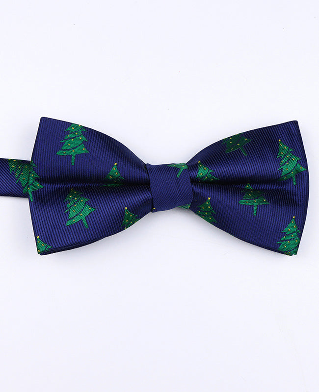 Kerst Vlinderdas Blauw nr.1 Heren in Polyester "Christmas"