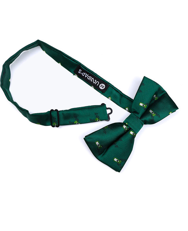 Vlinderdas Kerst Groen nr.2 Heren in Polyester "Christmas"