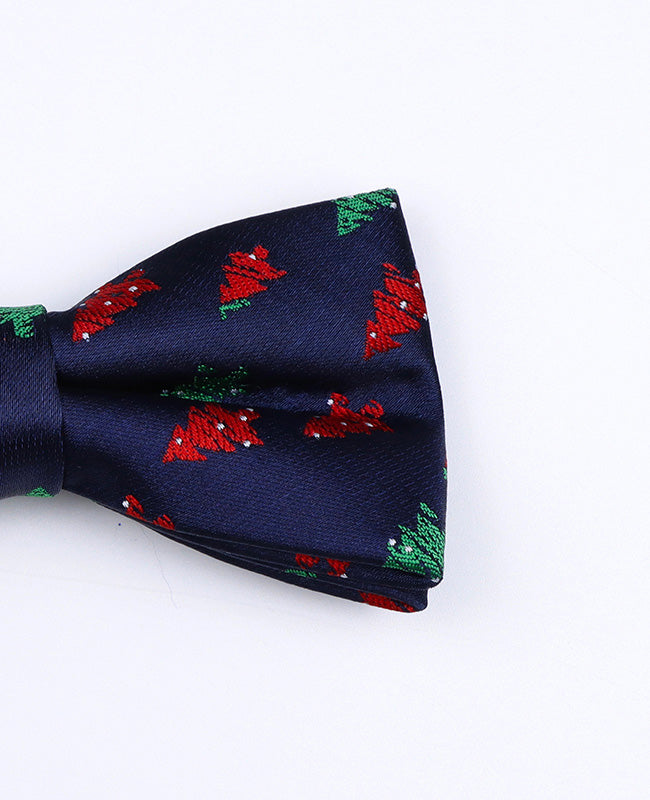 Vlinderdas Kerst Blauw nr.2 Kinderen in Polyester "Christmas"