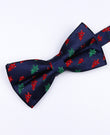 Vlinderdas Kerst Blauw nr.2 Heren in Polyester 