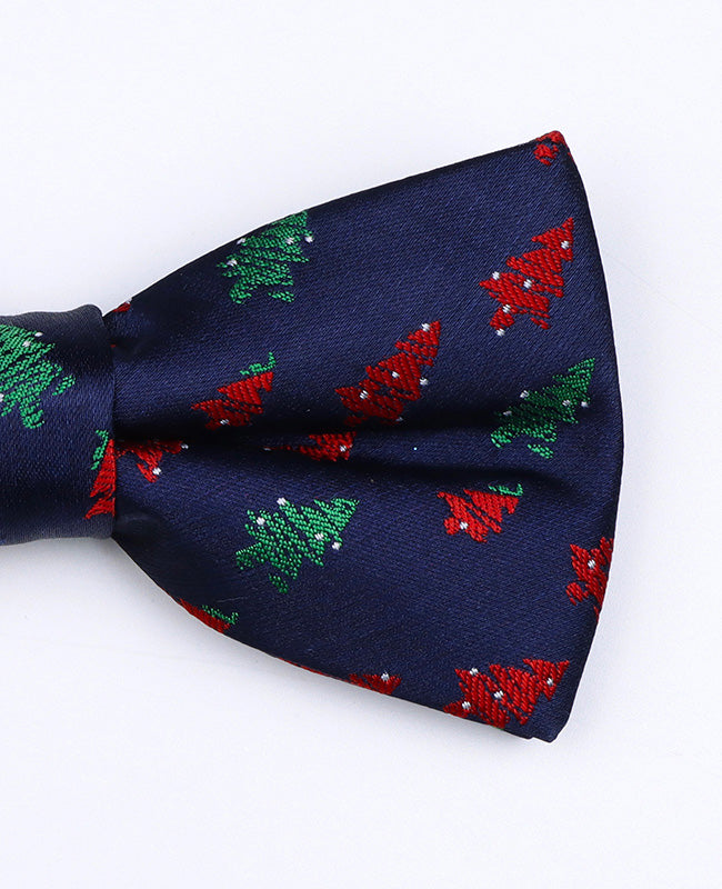 Vlinderdas Kerst Blauw nr.2 Heren in Polyester "Christmas"