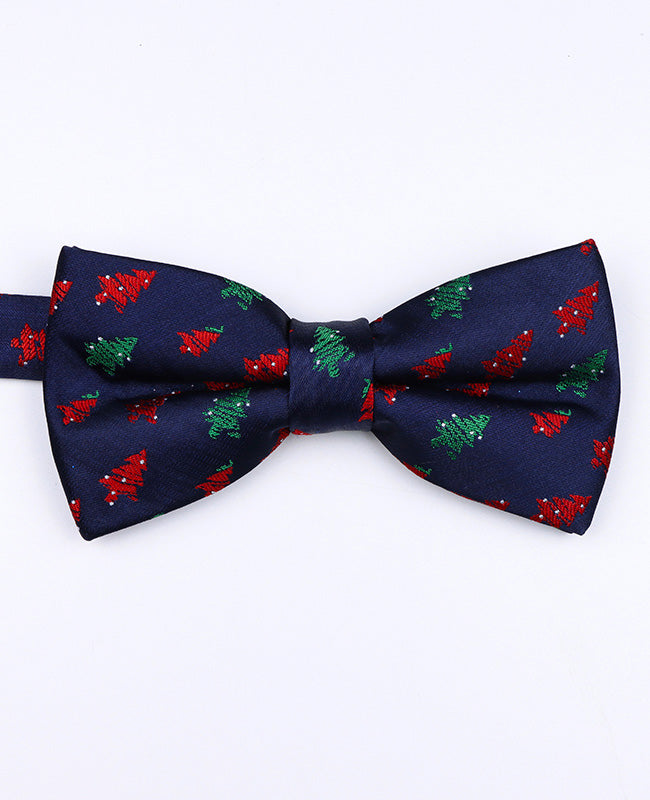 Vlinderdas Kerst Blauw nr.2 Heren in Polyester "Christmas"
