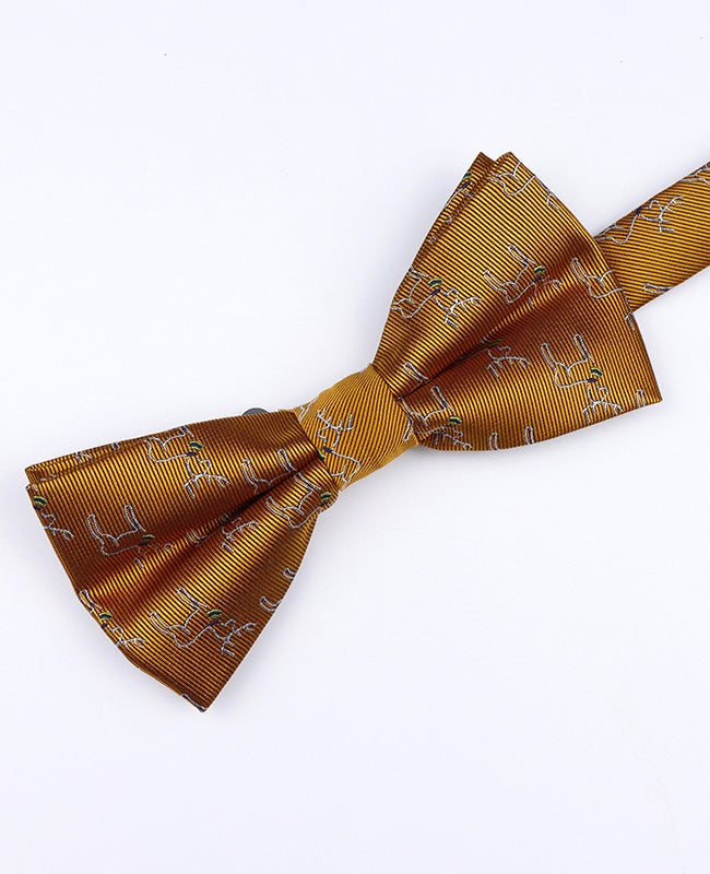 Vlinderdas Kerst Goud Heren in Polyester "Christmas"