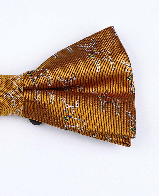 Vlinderdas Kerst Goud Heren in Polyester "Christmas"