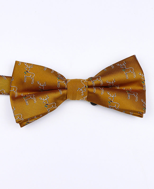 Vlinderdas Kerst Goud Heren in Polyester "Christmas"