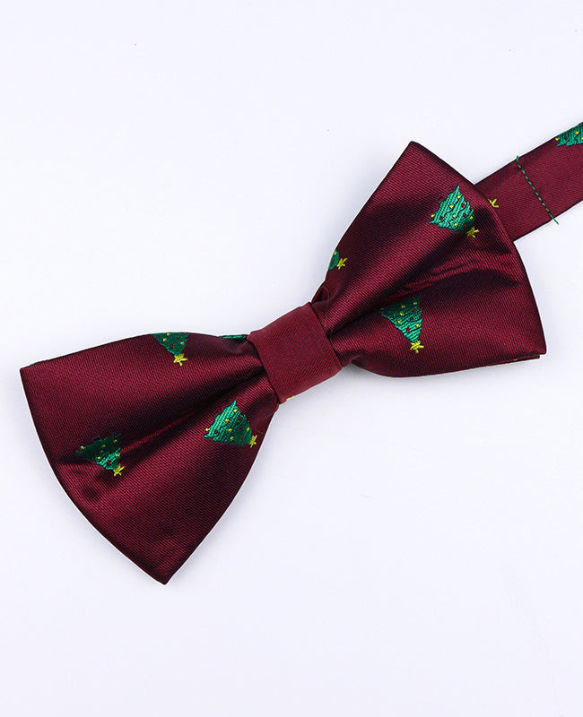 Vlinderdas Kerst Rood nr.1 Heren in Polyester "Christmas"