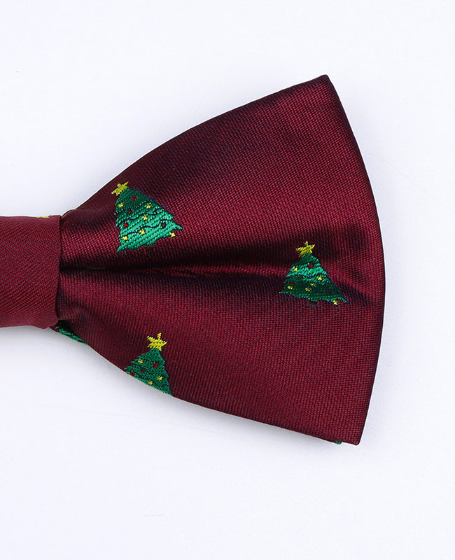 Vlinderdas Kerst Rood nr.1 Heren in Polyester "Christmas"