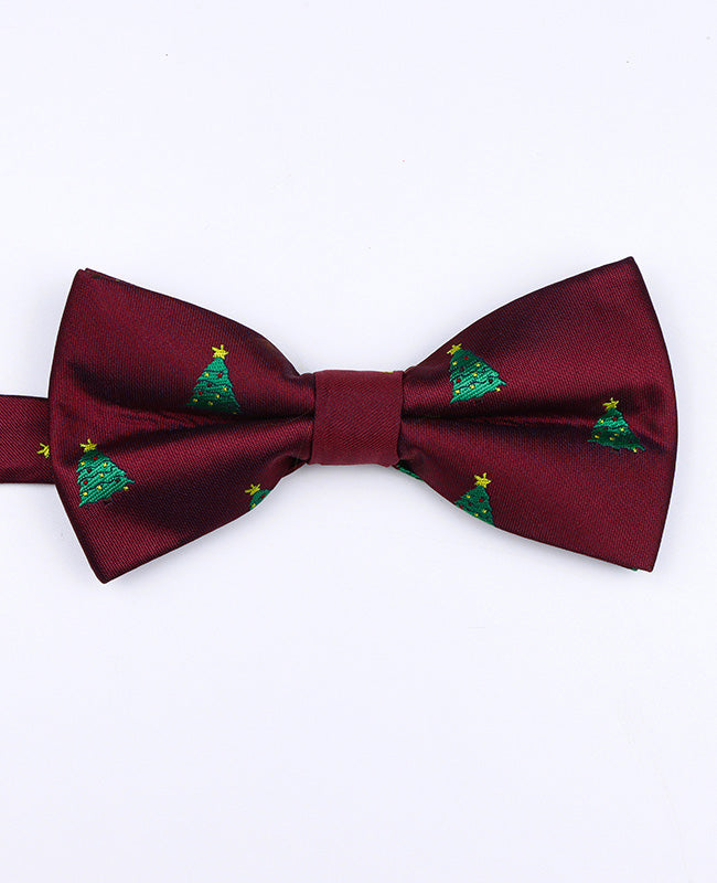 Kerst Vlinderdas Rood nr.1 Heren in Polyester "Christmas"