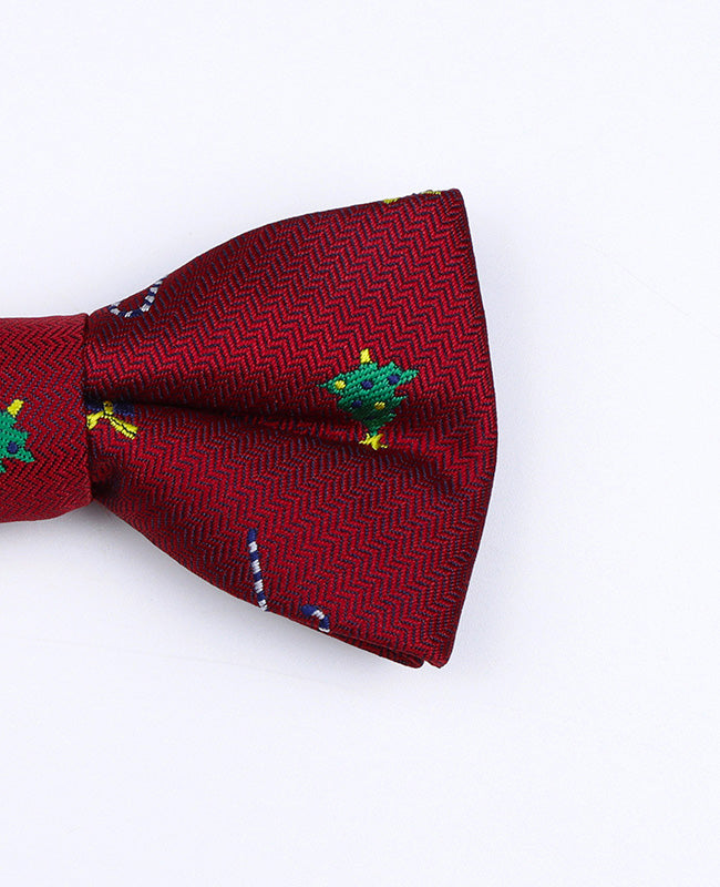 Kerst Vlinderdas Rood nr.2 Kinderen in Polyester "Christmas"