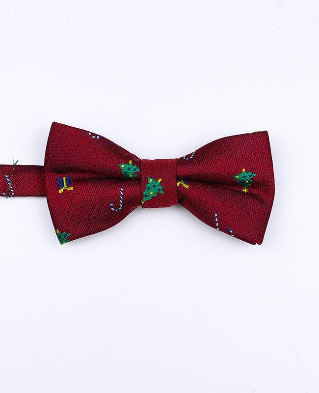 Kerst Vlinderdas Rood nr.2 Kinderen in Polyester "Christmas"