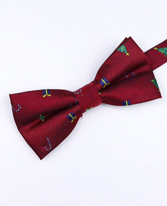 Kerst Vlinderdas Rood nr.2 Heren in Polyester "Christmas"