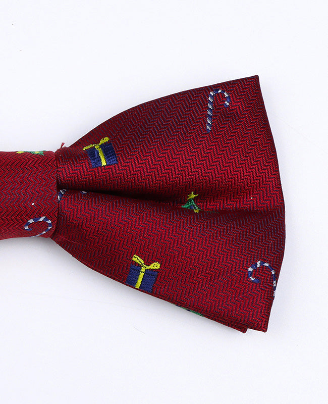 Kerst Vlinderdas Rood nr.2 Heren in Polyester "Christmas"