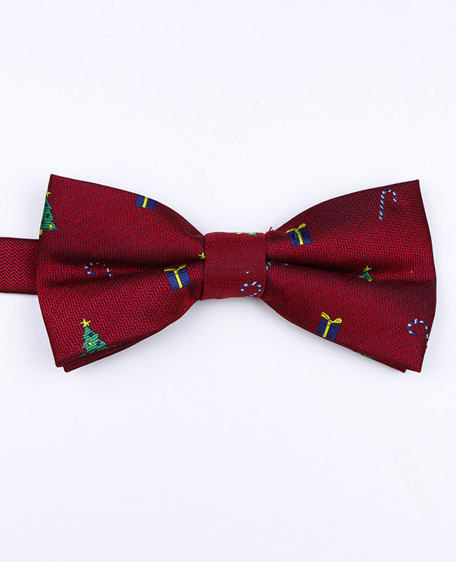 Kerst Vlinderdas Rood nr.2 Heren in Polyester "Christmas"