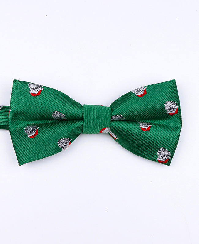 Noeud Papillon de Noël Vert n°1 Homme en Polyester «Christmas»