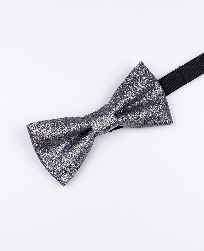 Vlinderdas met Zilveren Pailletten nr.1 Kinderen in Polyester "Olive"