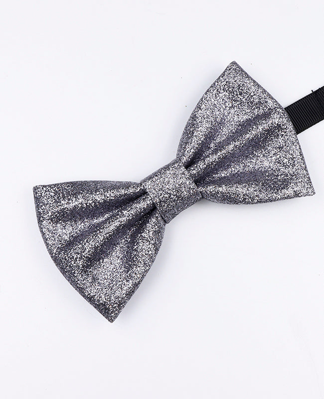 Vlinderdas met Zilveren Pailletten nr.1 Heren in Polyester "Olive"