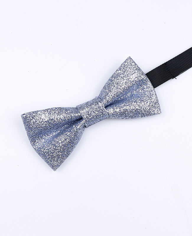 Vlinderdas met Zilveren Pailletten nr.2 Kinderen in Polyester "Olive"