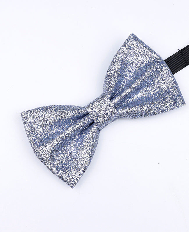 Vlinderdas met Zilveren Pailletten nr.2 Heren in Polyester "Olive"