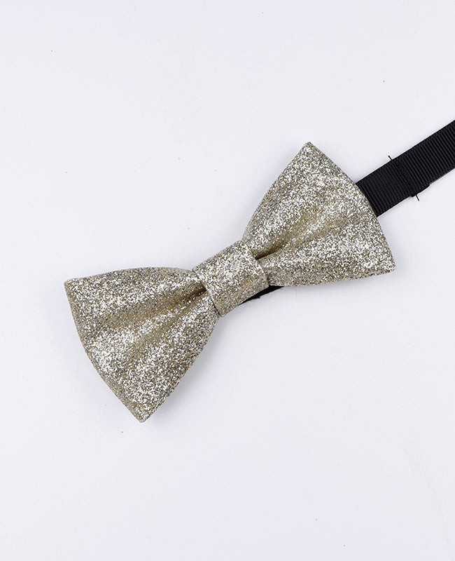 Vlinderdas met Zilveren Pailletten nr.3 Kinderen in Polyester "Olive"