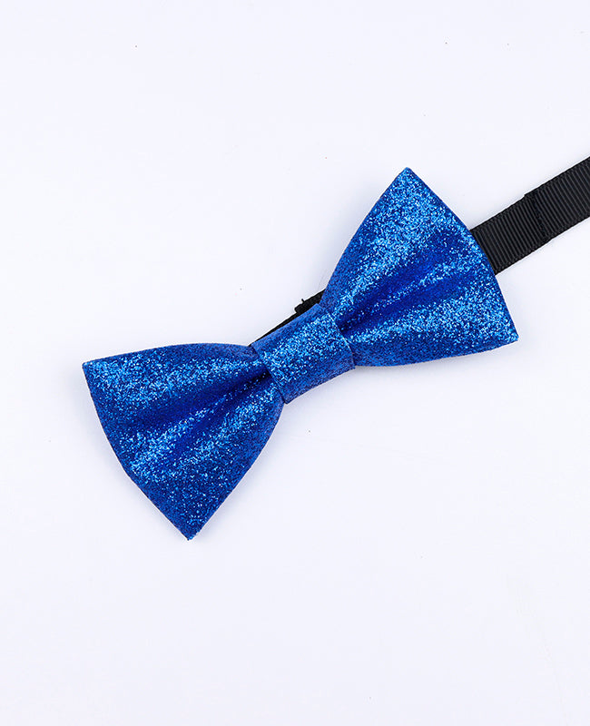 Vlinderdas met Blauwe Pailletten nr.1 Kinderen in Polyester "Olive"