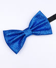 Vlinderdas met Blauwe Pailletten nr.1 Heren in Polyester 
