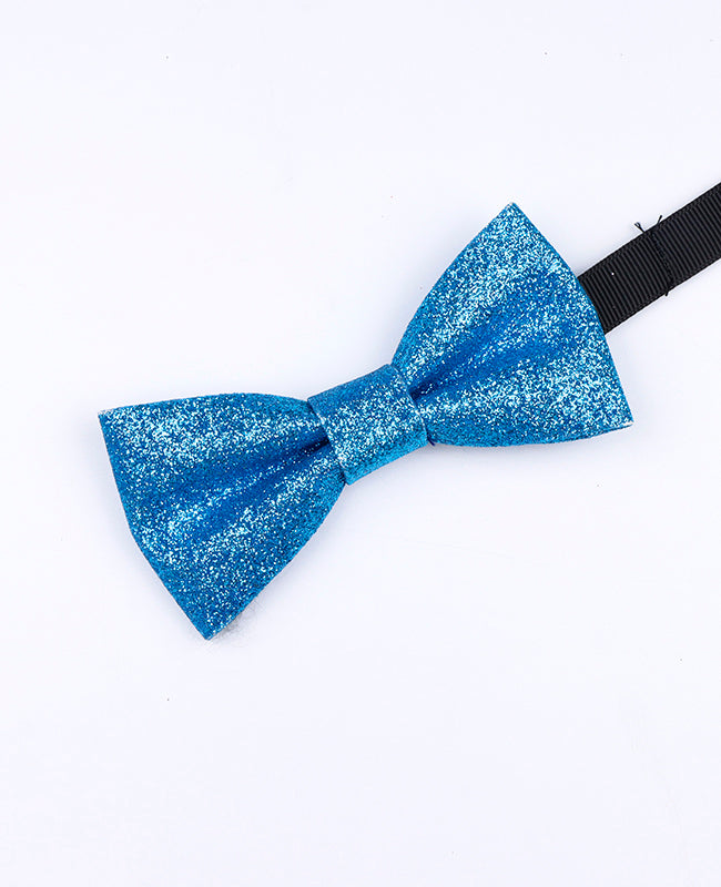Vlinderdas met Blauwe Pailletten nr.2 Kinderen in Polyester "Olive"