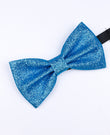Vlinderdas met Blauwe Pailletten nr.2 Heren in Polyester 
