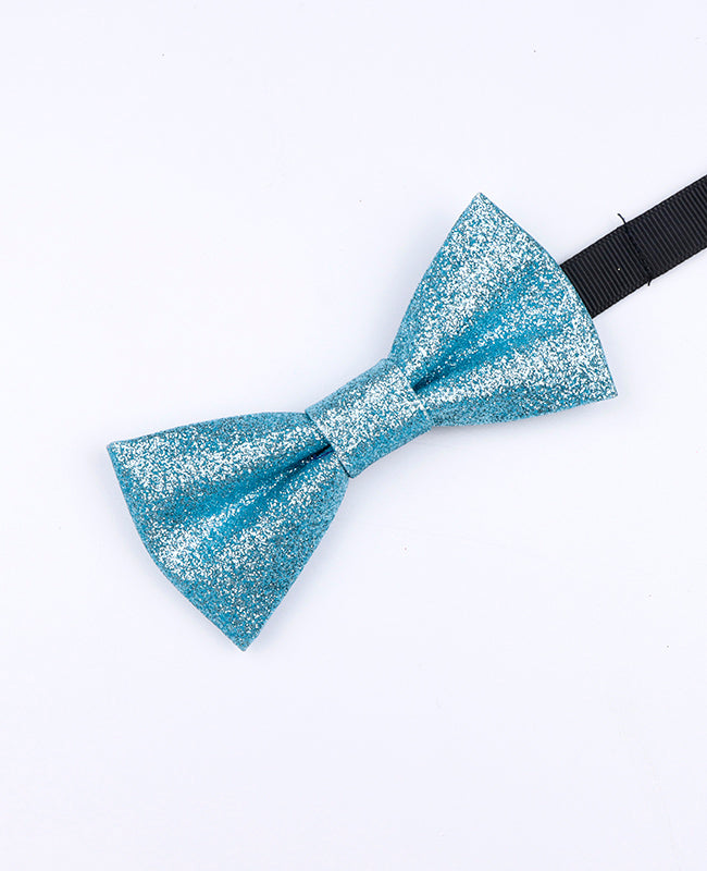 Vlinderdas met Blauwe Pailletten nr.3 Kinderen in Polyester "Olive"