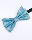 Vlinderdas met Blauwe Pailletten nr.3 Heren in Polyester 