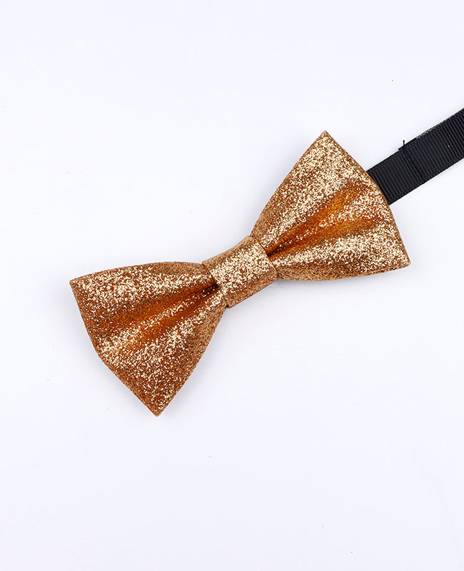 Vlinderdas met Gouden Pailletten nr.2 Kinderen in Polyester "Olive"