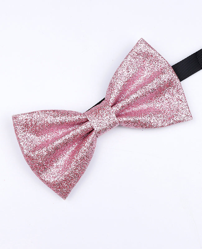 Vlinderdas met Pailletten Roze nr.5 Heren in Polyester "Olive"