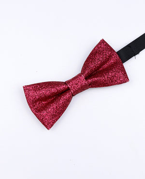 Vlinderdas met Pailletten Rood nr.1 Kinderen in Polyester 