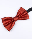 Vlinderdas met Pailletten Rood nr.2 Heren in Polyester 