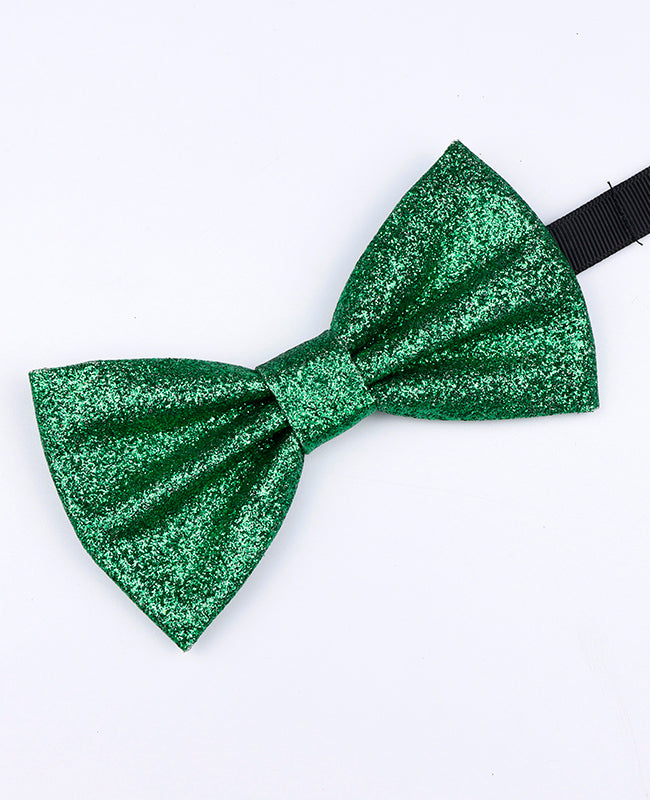 Vlinderdas met Pailletten Groen nr.1 Heren in Polyester "Olive"