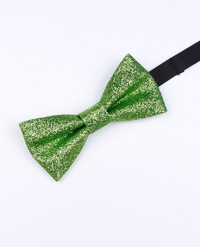 Vlinderdas met Pailletten Groen nr.2 Kinderen in Polyester "Olive"