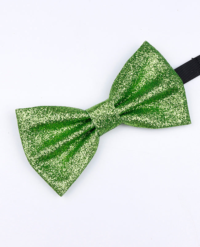 Vlinderdas met Pailletten Groen nr.2 Heren in Polyester "Olive"