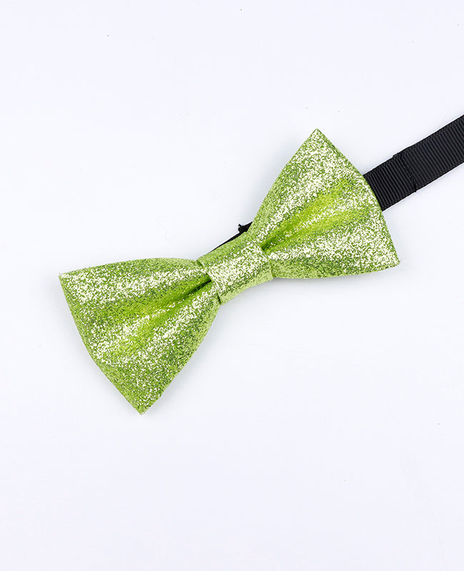 Vlinderdas met Pailletten Groen nr.3 Kinderen in Polyester "Olive"