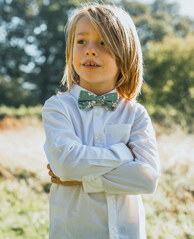 Vlinderdas Liberty Groen nr.3 Kinderen in Katoen "Gaspard"