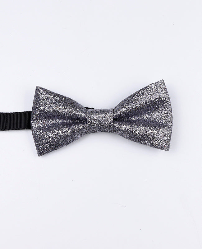 Vlinderdas Met Pailletten Zilver nr.1 Kinderen in Polyester "Olive"