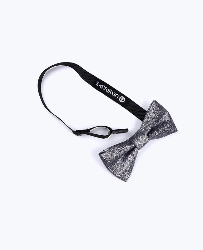 Vlinderdas Met Pailletten Zilver nr.1 Kinderen in Polyester "Olive"