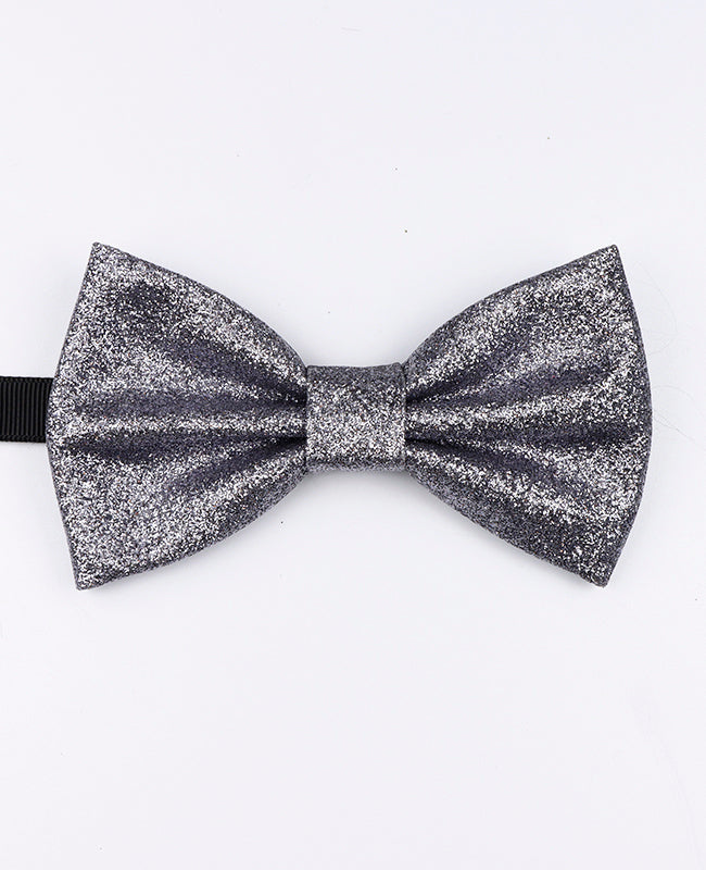 Vlinderdas Met Pailletten Zilver nr.1 Heren in Polyester "Olive"