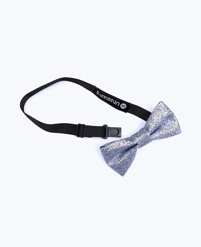 Vlinderdas Met Pailletten Zilver nr.2 Kinderen in Polyester "Olive"