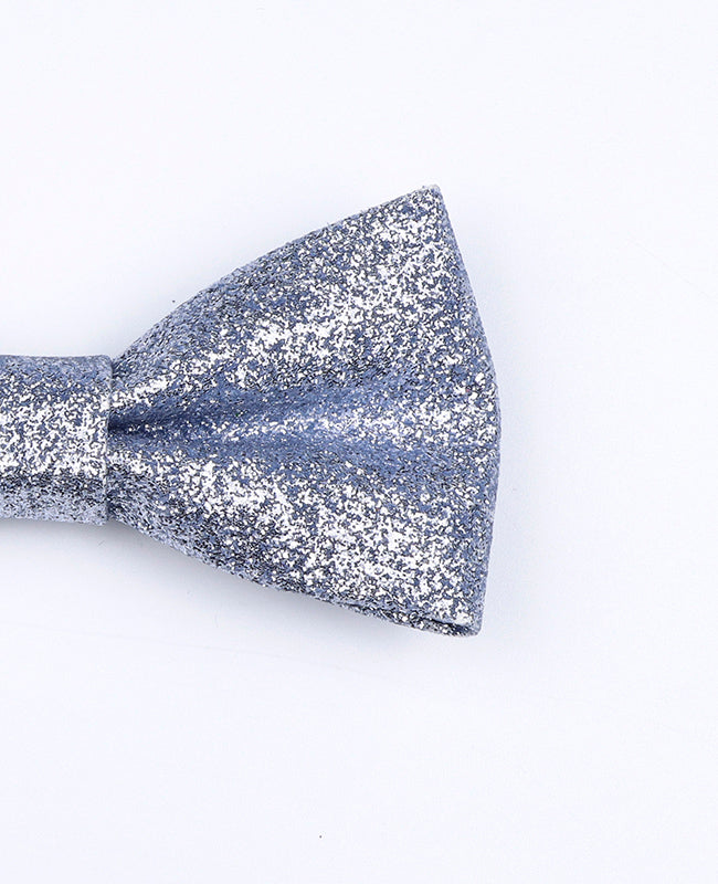 Vlinderdas Met Pailletten Zilver nr.2 Kinderen in Polyester "Olive"
